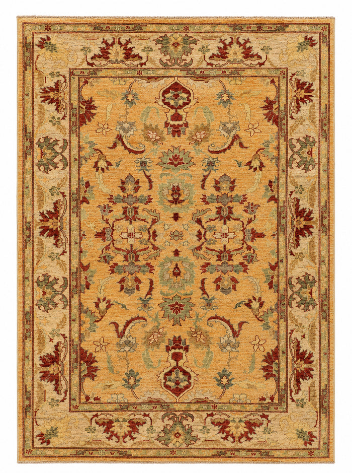 Agra Florin hand-knotted wool rug, 5.8 × 7.9 ft