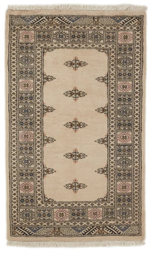 Bokhara Tekke three-ply hand-knotted wool rug, 3.1 × 5 ft