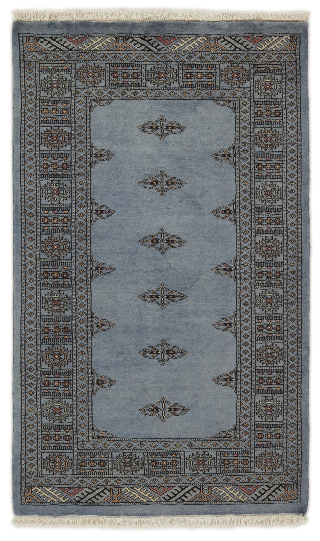 Bokhara Tekke three-ply hand-knotted wool rug, 3.1 × 5.1 ft