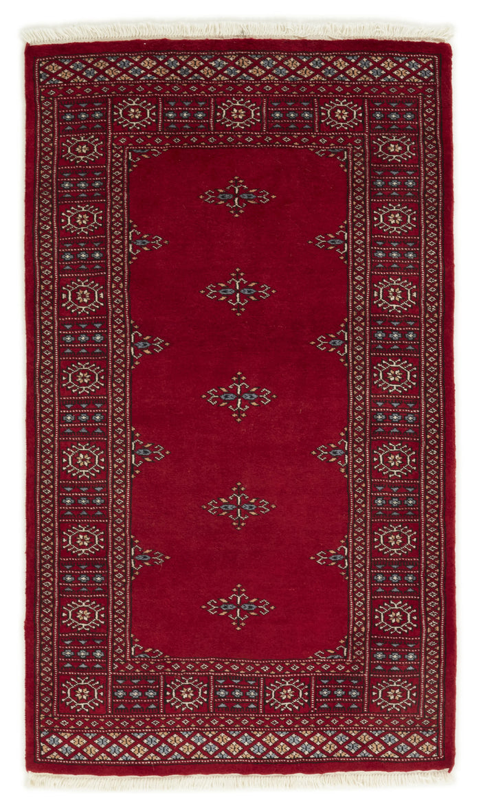 Bokhara Tekke three-ply hand-knotted wool rug, 3.1 × 5.2 ft