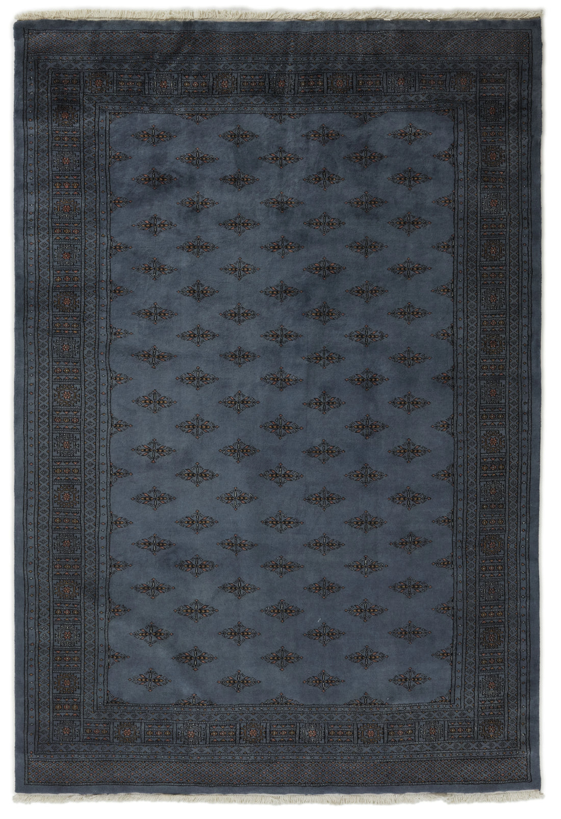 Bokhara Tekke three-ply hand-knotted wool rug, 6.5 × 9.6 ft