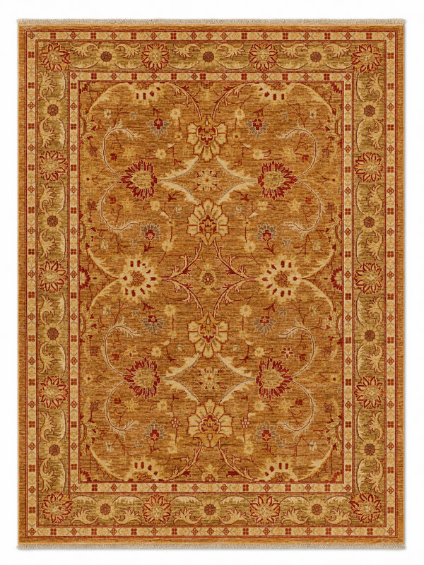 Ziegler Florin hand-knotted rug, 5 × 6.6 ft