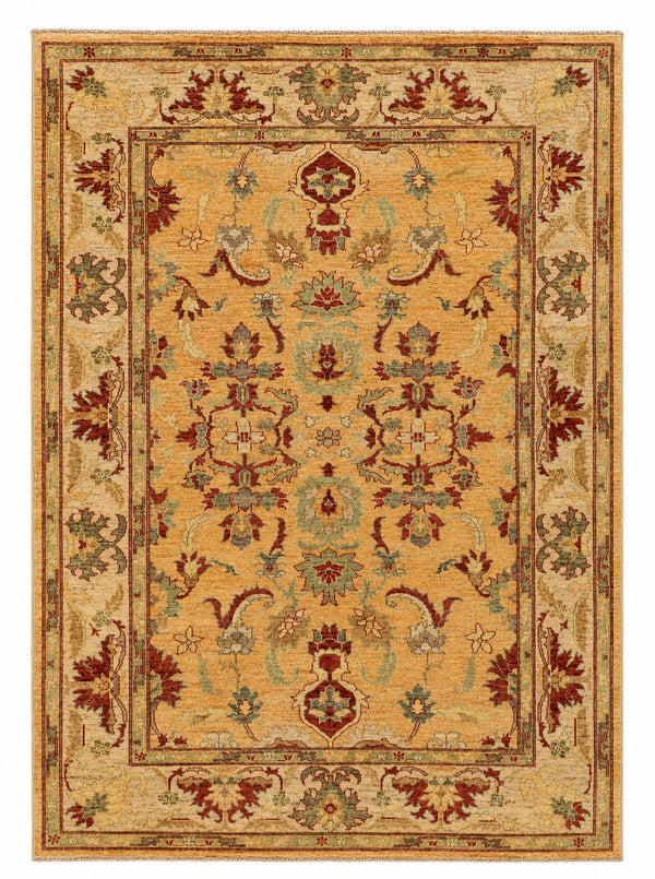 Agra Florin hand-knotted wool rug, 5.8 × 7.9 ft