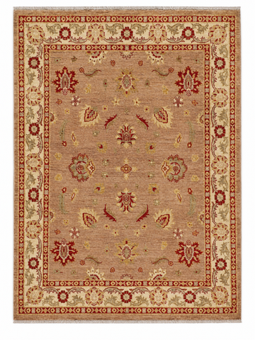 Agra Florin hand-knotted wool rug, 4.9 × 6.6 ft