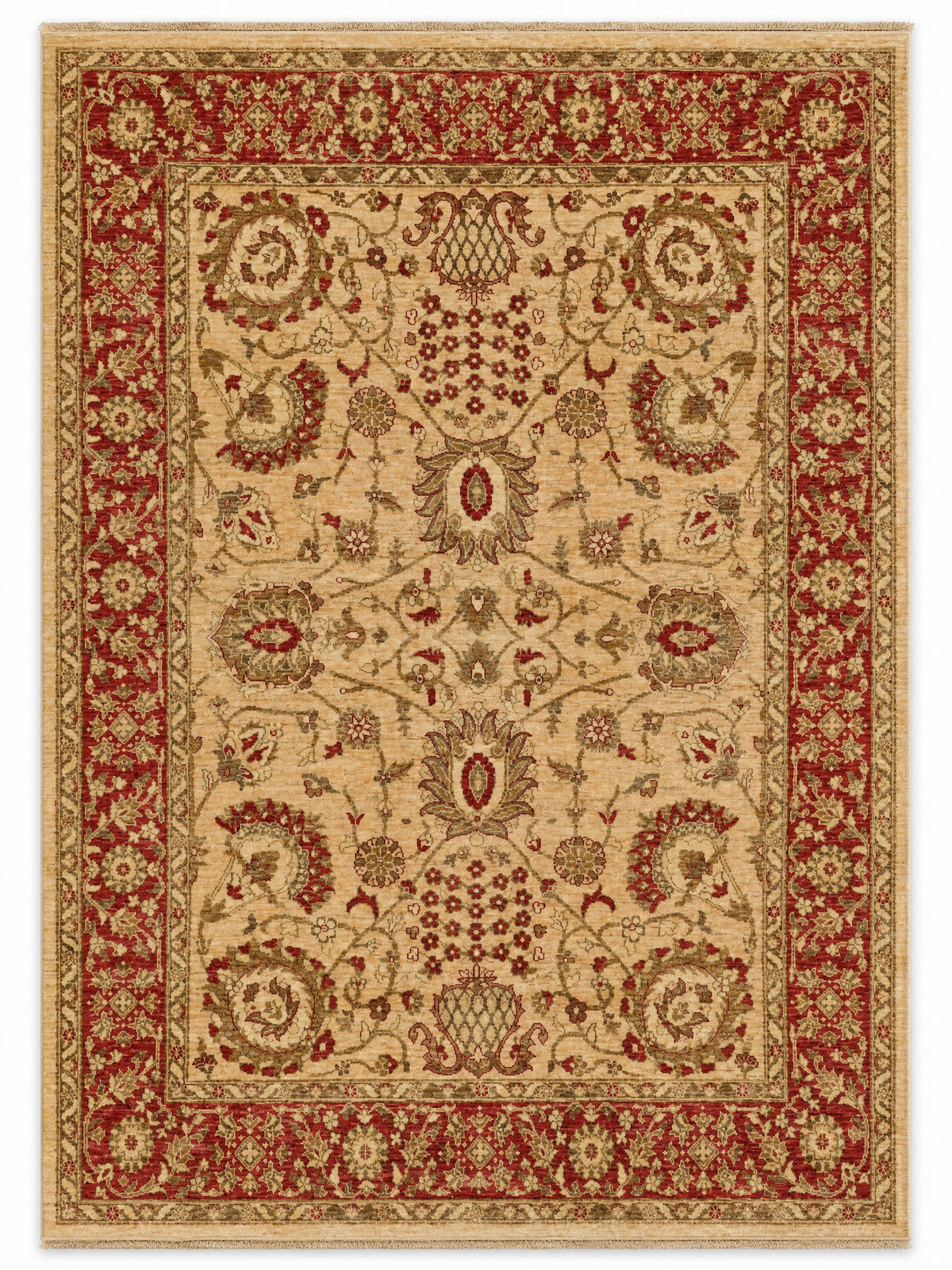 Agra Tracery hand-knotted wool rug, 6.5 × 8.8 ft