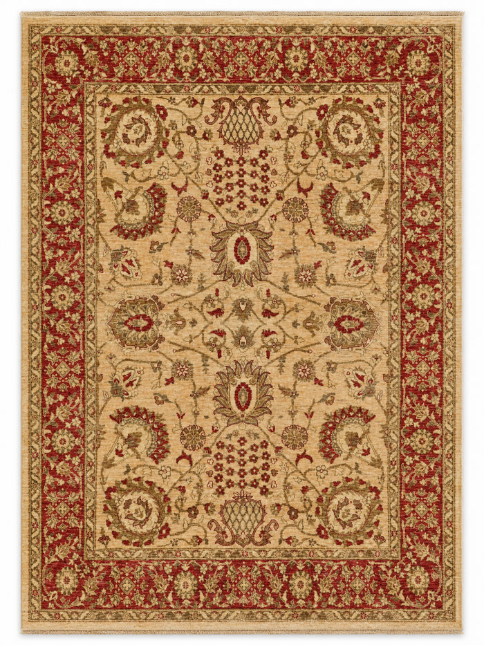 Agra Tracery hand-knotted wool rug, 6.5 × 8.8 ft