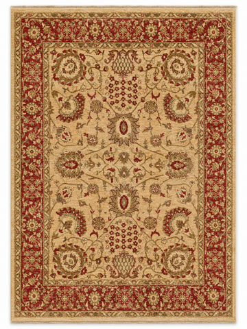 Agra Tracery hand-knotted wool rug, 6.5 × 8.8 ft