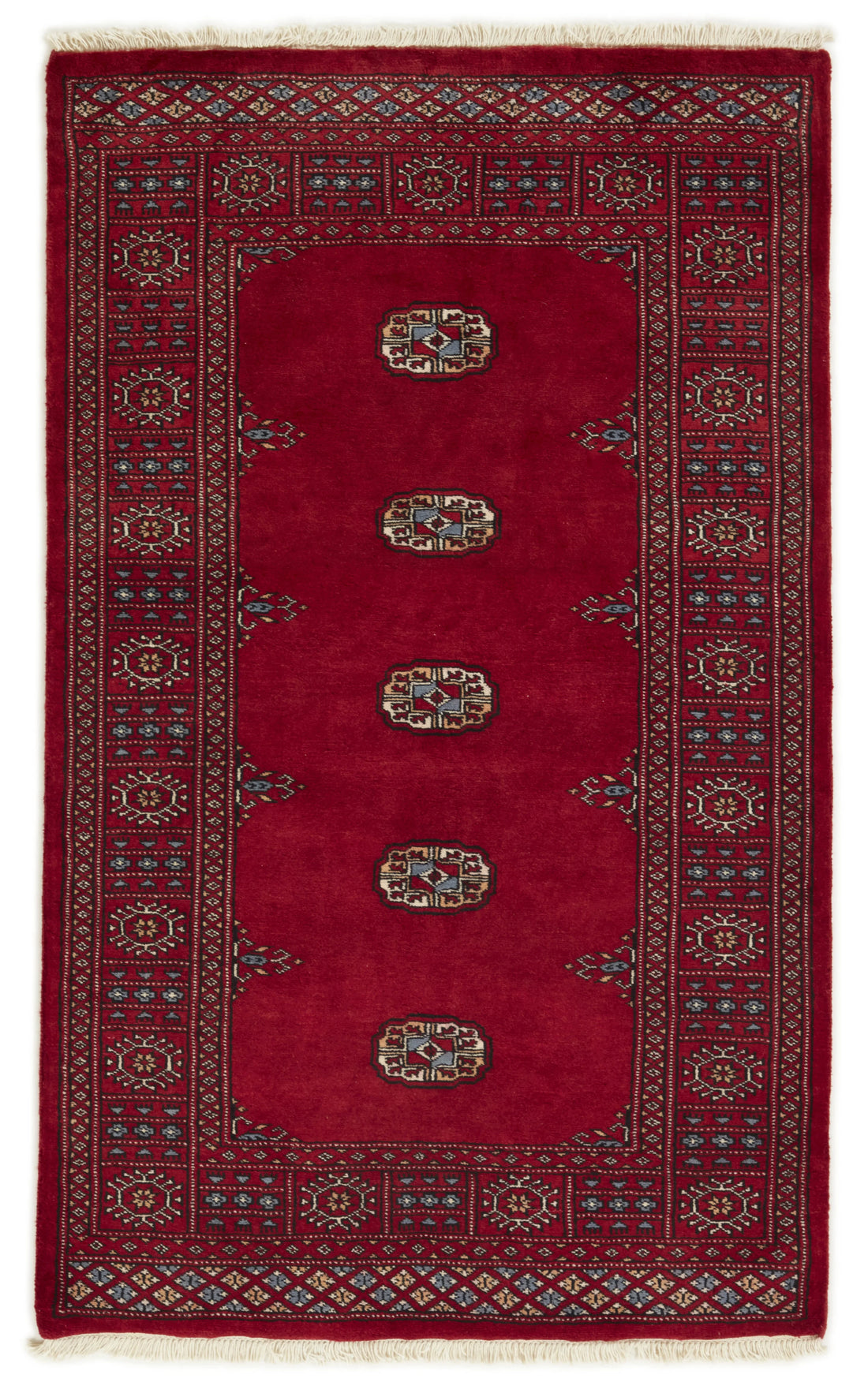 Bokhara Gul three-ply hand-knotted wool rug, 3.1 × 5.2 ft