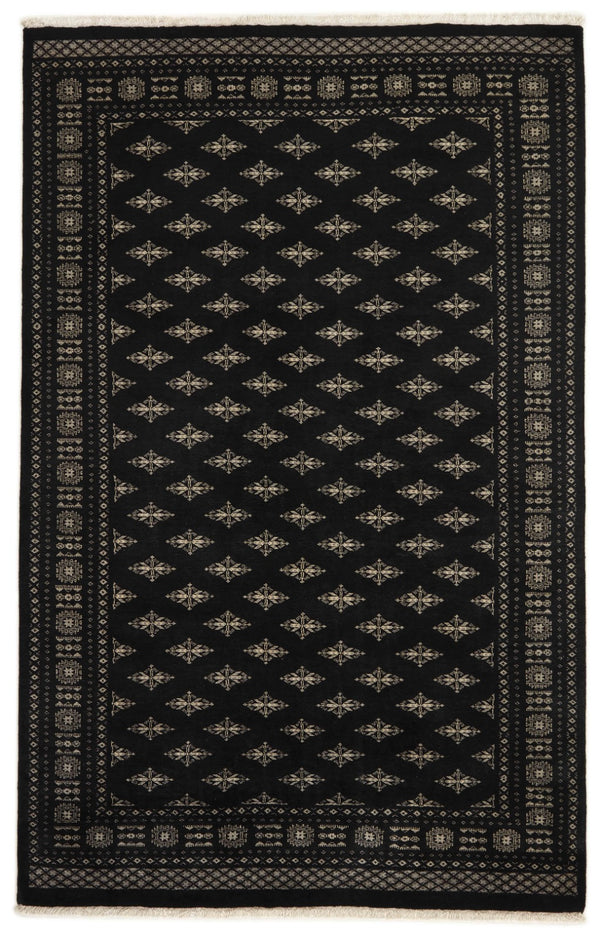 Bokhara Tekke three-ply hand-knotted wool rug, 6.6 × 10.3 ft