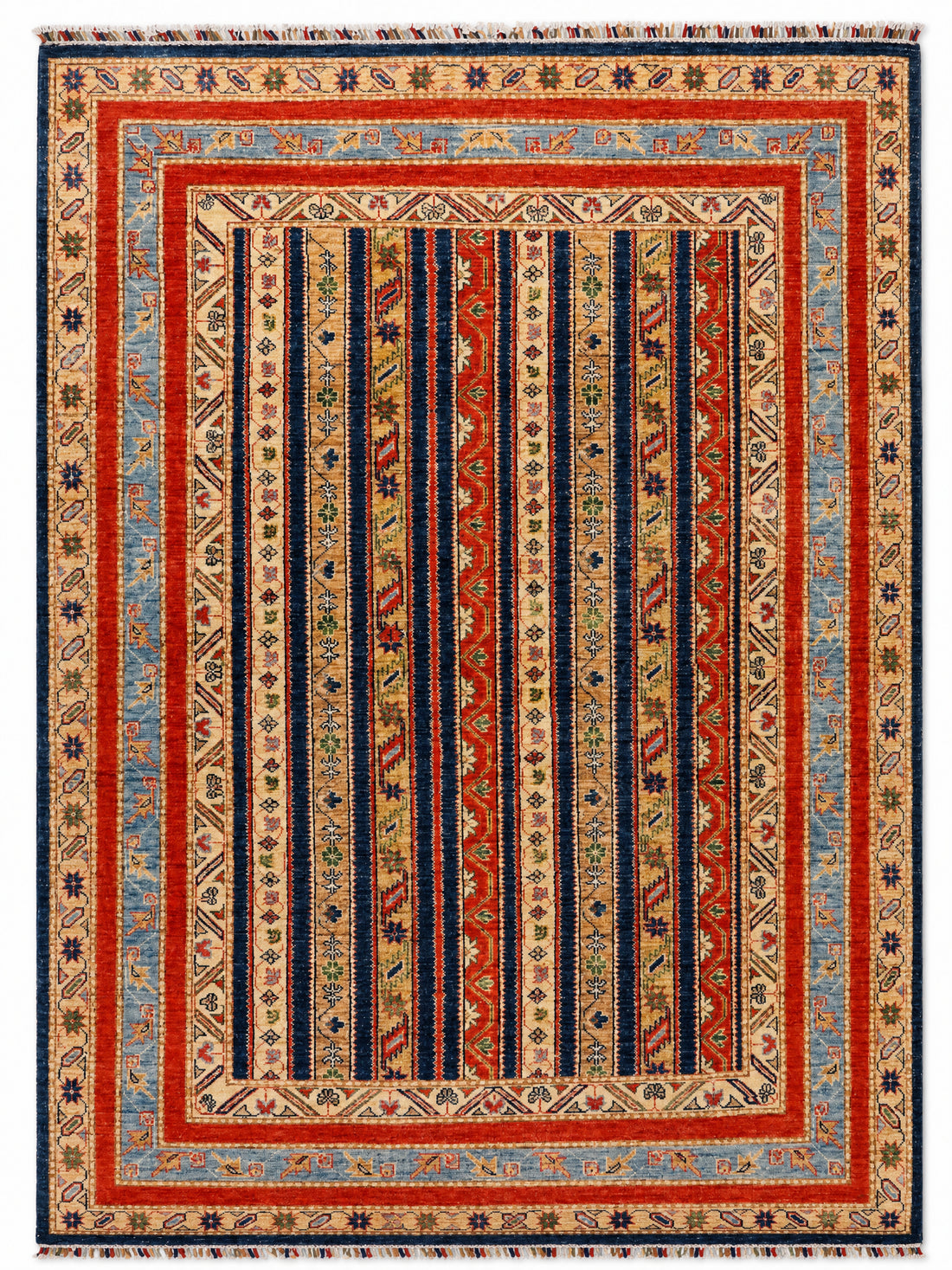 Khurjin Caravan hand-knotted rug, 5.8 × 7.7 ft