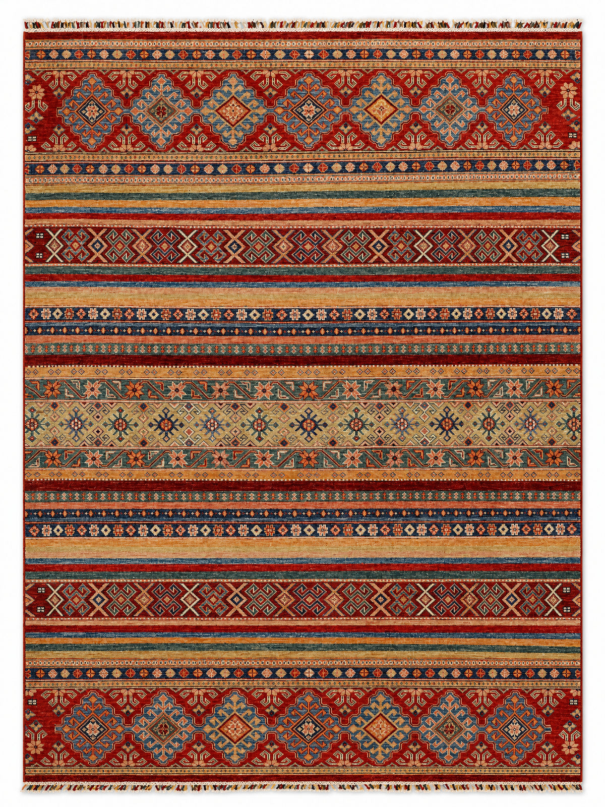 Khurjin hand-knotted rug, 5.3 × 7.5 ft
