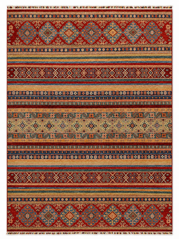 Khurjin hand-knotted rug, 5.3 × 7.5 ft