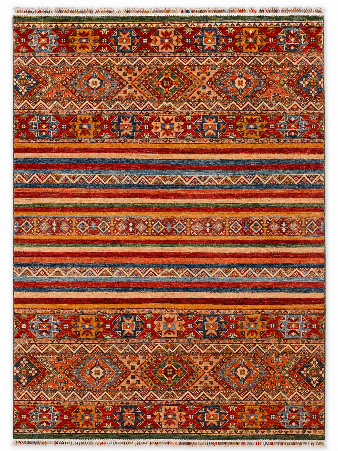 Khurjin Rhythm hand-knotted rug, 5.7 × 7.7 ft