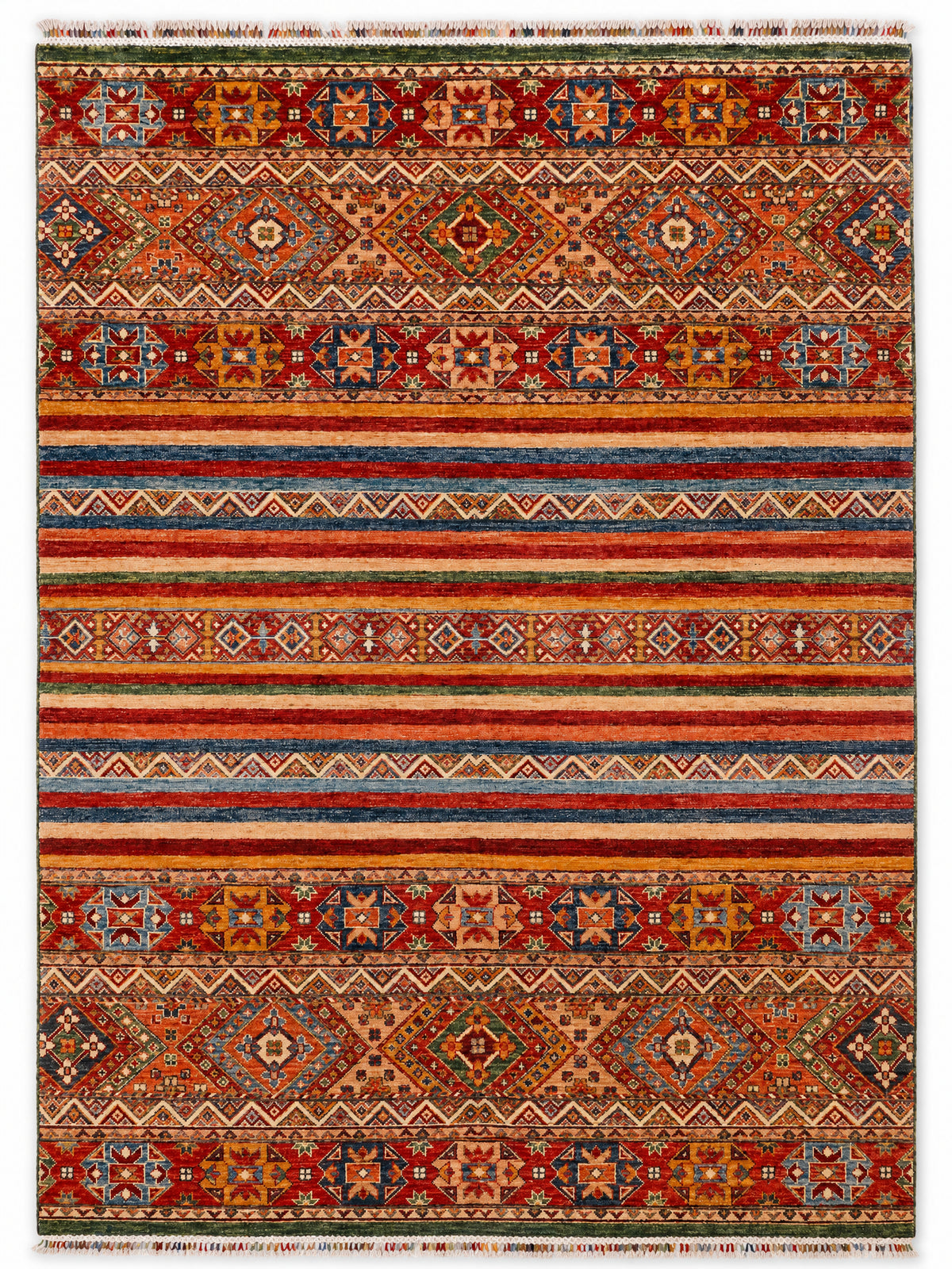 Khurjin Rhythm hand-knotted rug, 5.7 × 7.7 ft