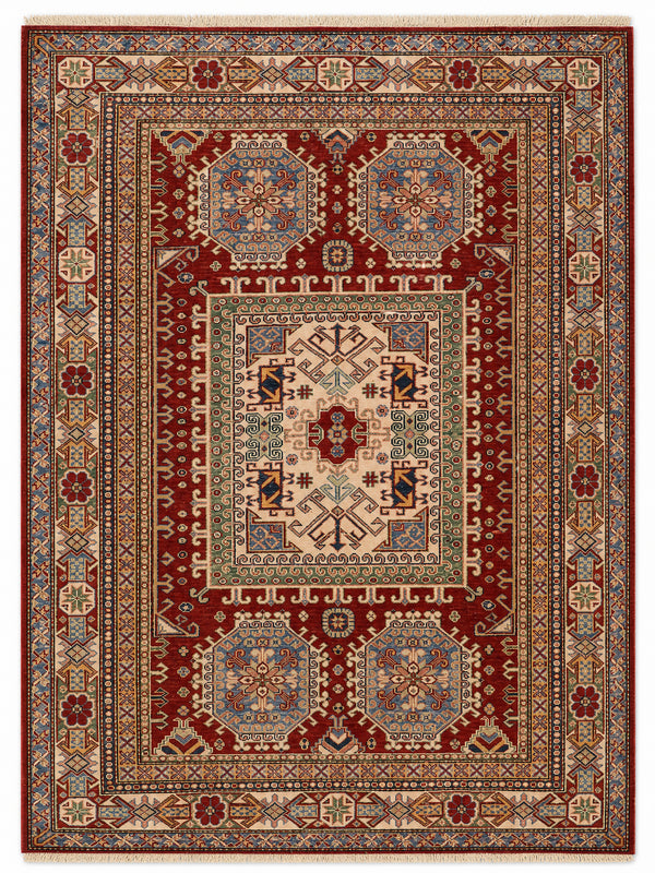 Mamluk hand-knotted rug, 5.1 × 6.2 ft