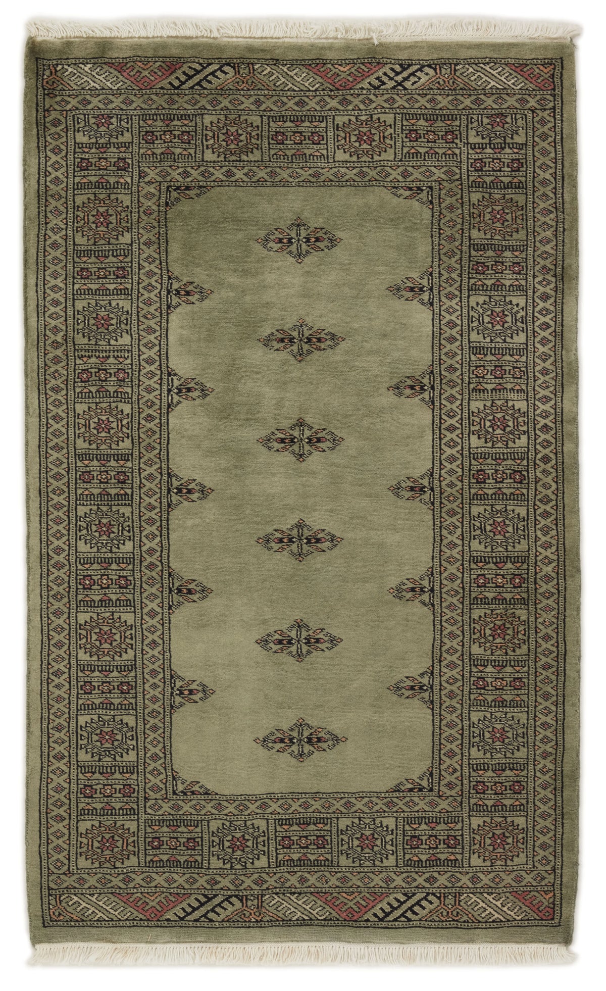 Bokhara Tekke three-ply hand-knotted wool rug, 3.1 × 5.0 ft