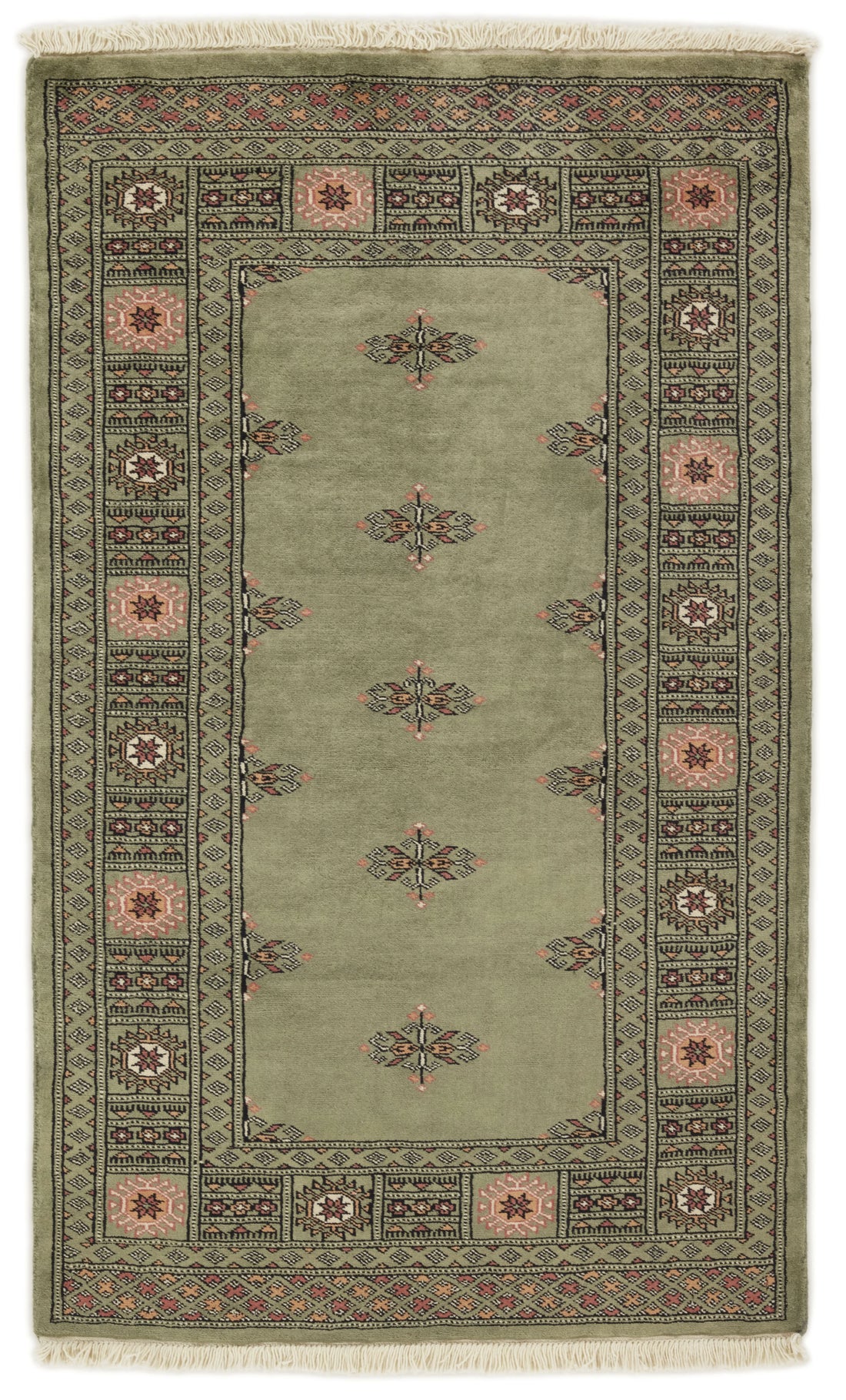 Bokhara Tekke three-ply hand-knotted wool rug, 5 × 3 ft