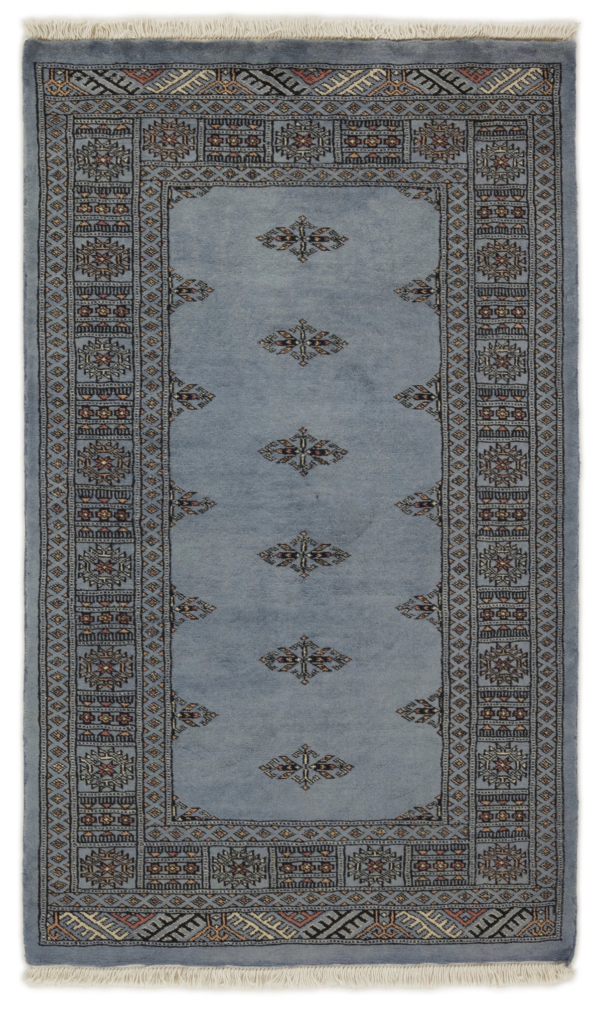 Bokhara Tekke three-ply hand-knotted wool rug, 3.1 × 5.1 ft