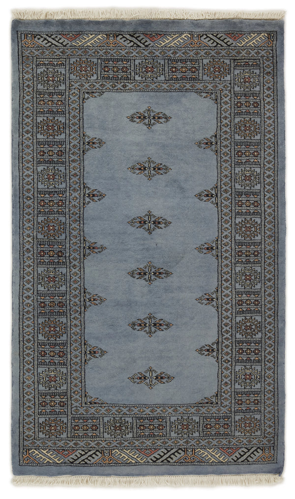 Bokhara Tekke three-ply hand-knotted wool rug, 3.1 × 5.1 ft