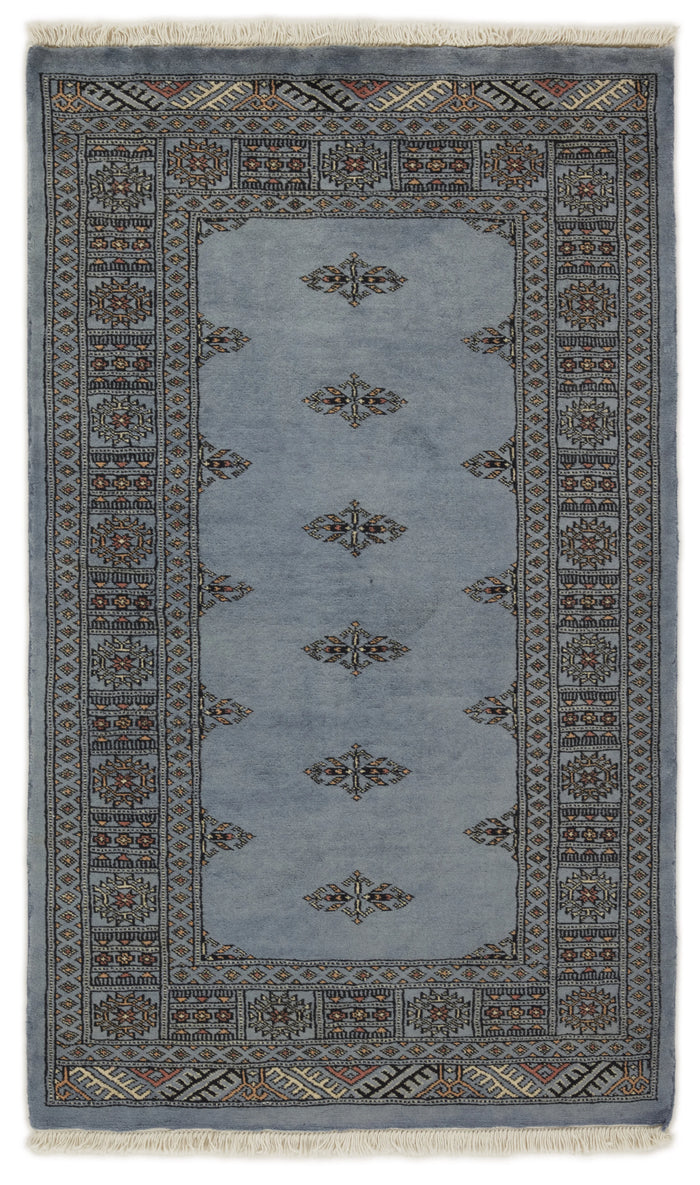 Bokhara Tekke three-ply hand-knotted wool rug, 3.1 × 5.1 ft