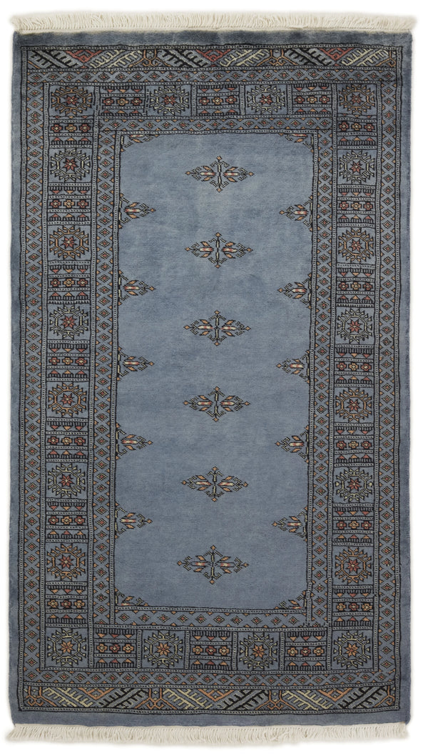 Bokhara Tekke three-ply hand-knotted wool rug, 3.1 × 5.2 ft