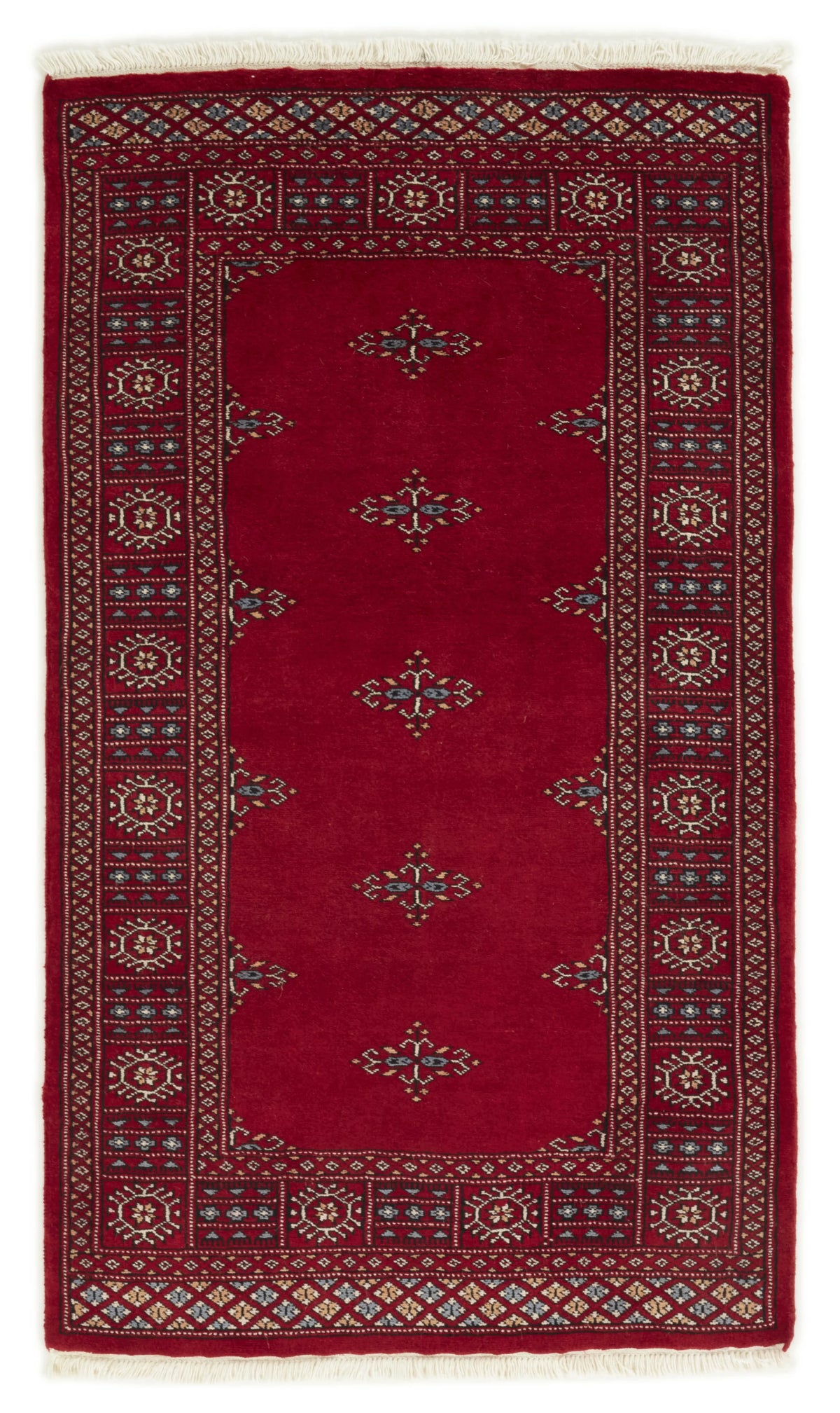 Bokhara Tekke three-ply hand-knotted wool rug, 3.1 × 5.2 ft