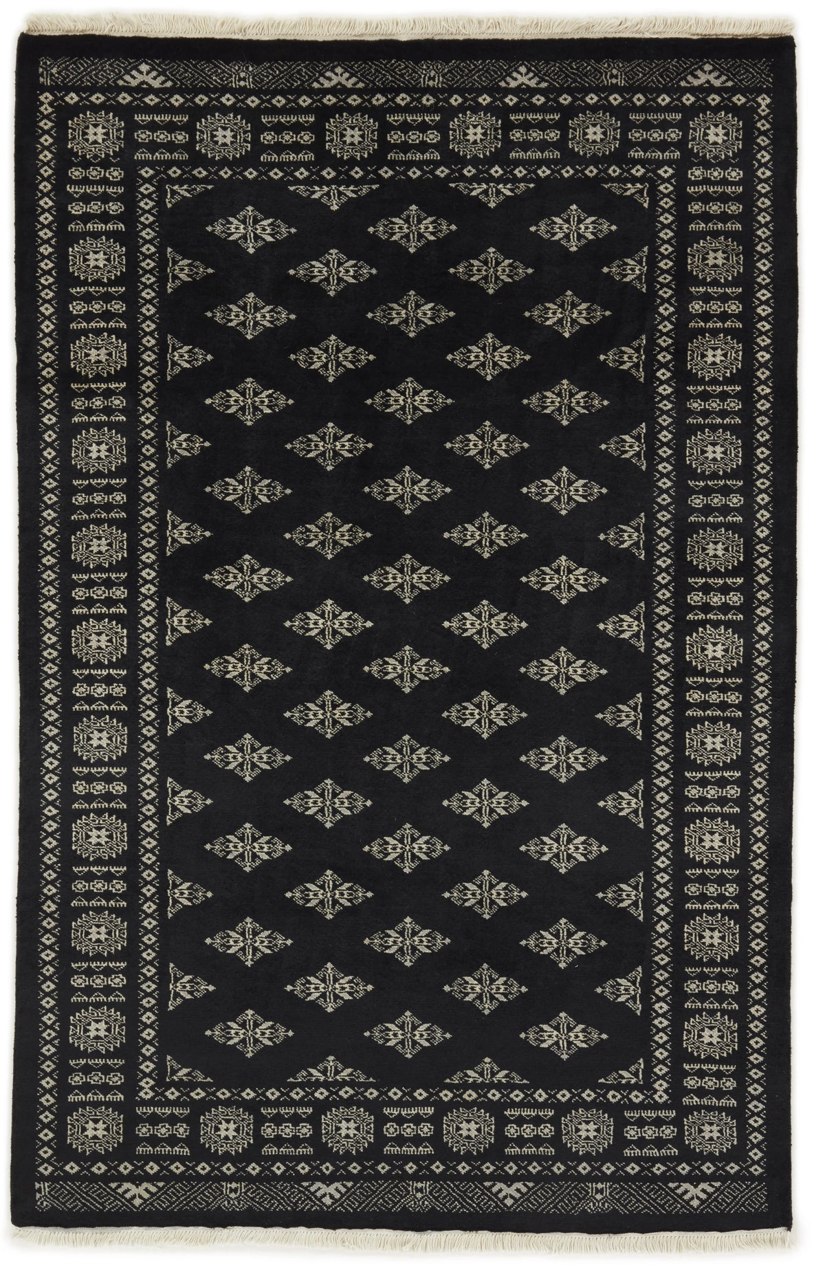 Bokhara Tekke three-ply hand-knotted wool rug, 4.5 × 6.9 ft