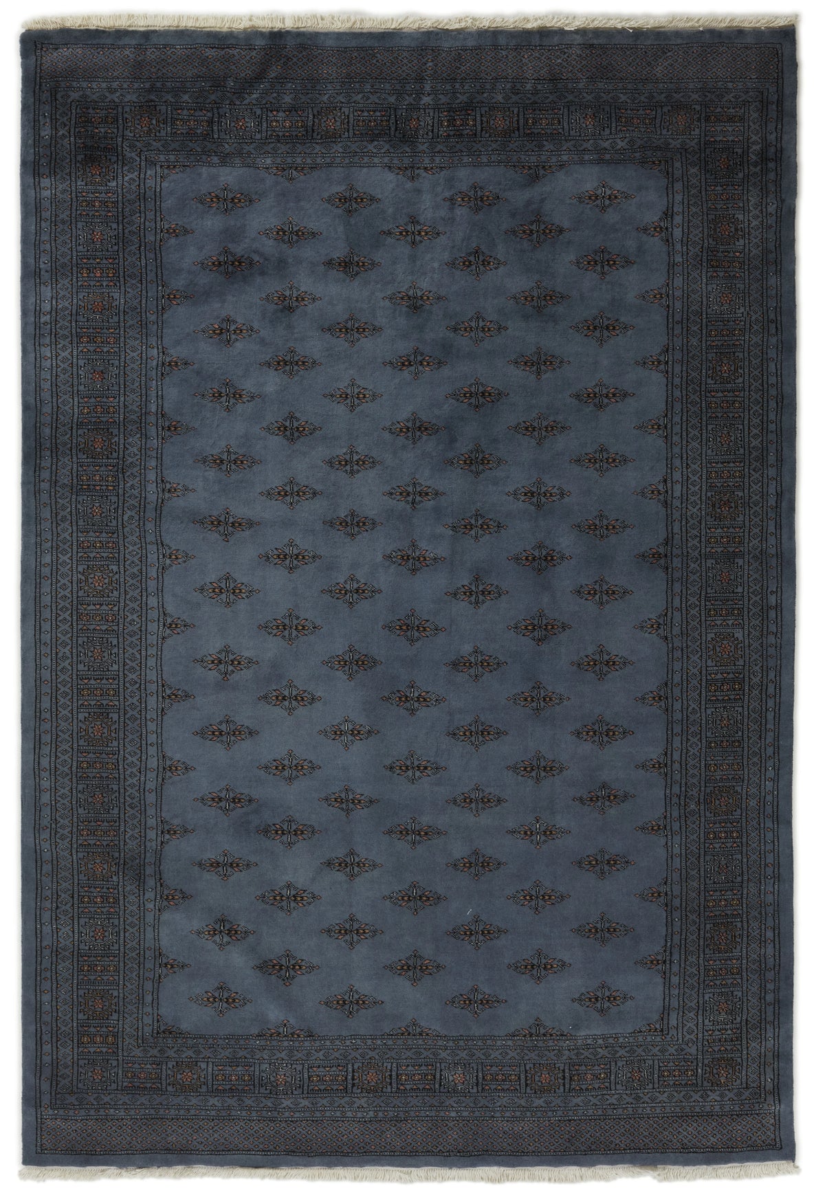 Bokhara Tekke three-ply hand-knotted wool rug, 6.5 × 9.6 ft