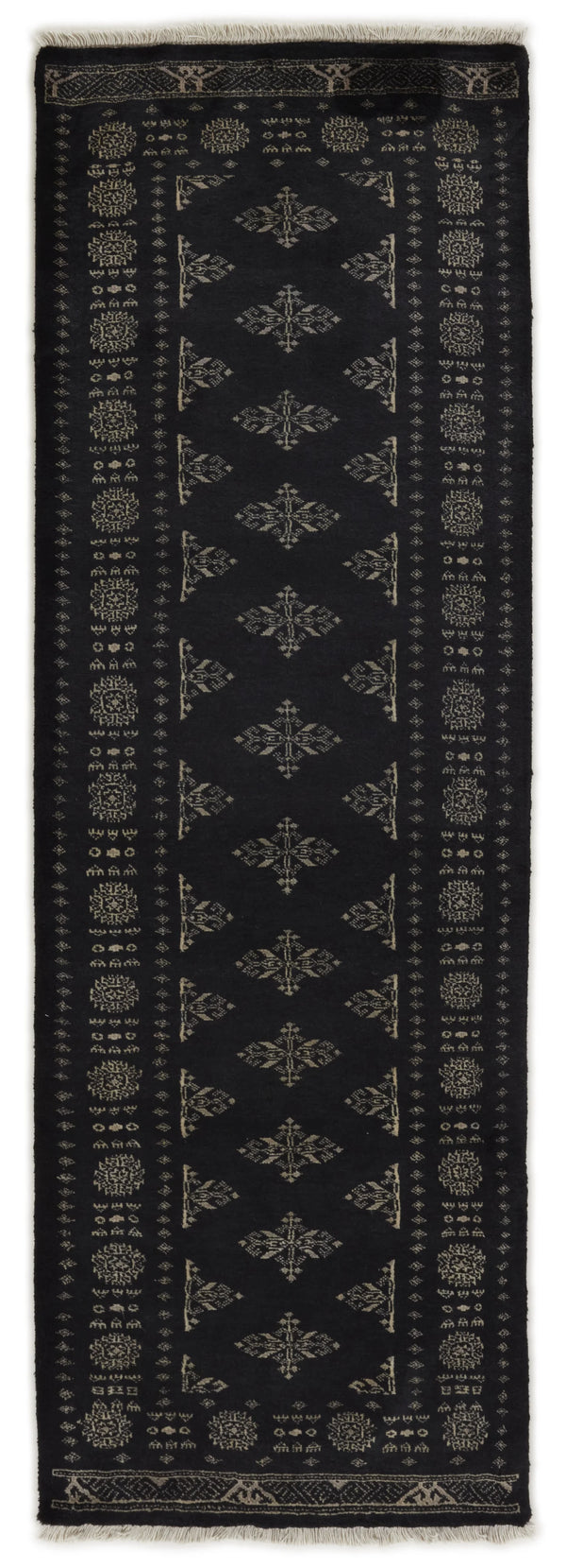 Bokhara Tekke three-ply hand-knotted wool runner, 2.7 × 8 ft
