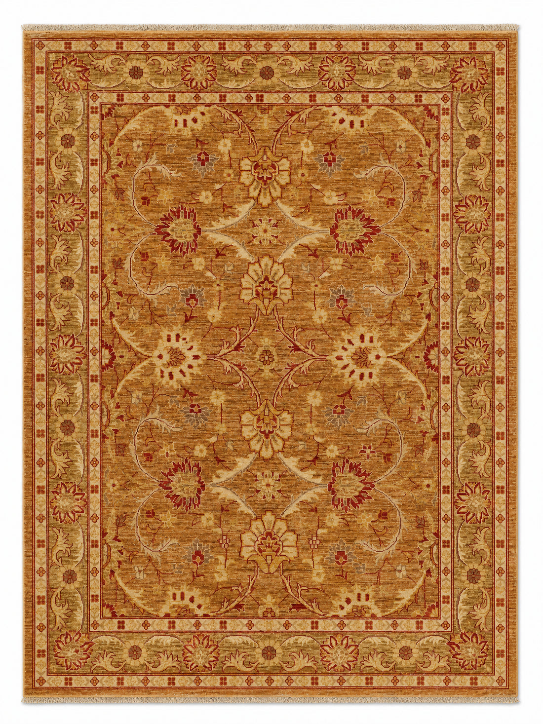 Ziegler Florin hand-knotted rug, 5 × 6.6 ft