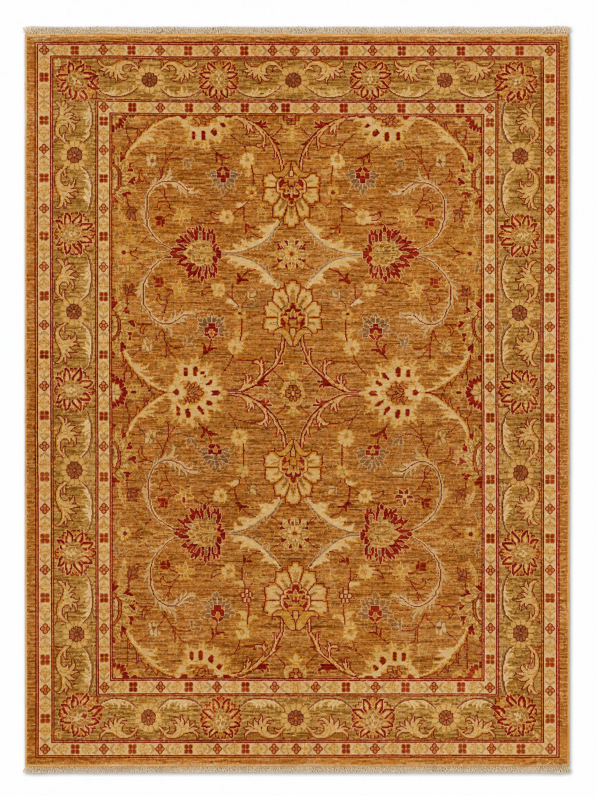 Ziegler Florin hand-knotted rug, 5 × 6.6 ft